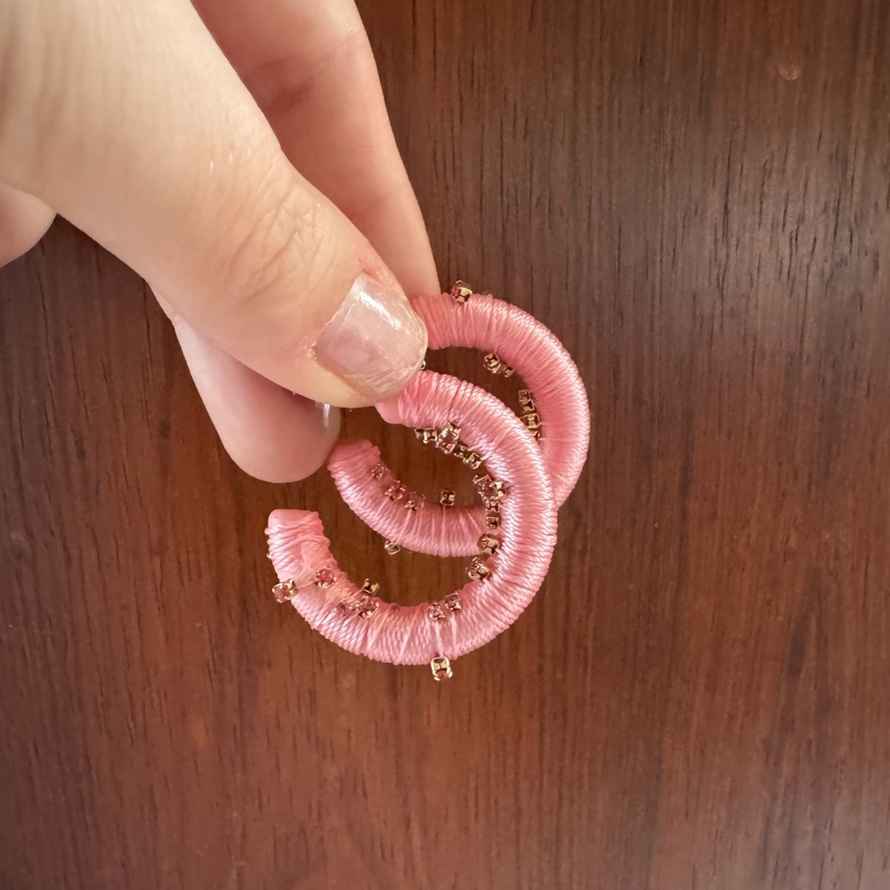 BaubleBar Sugarfix Wrapped Hoop Earrings